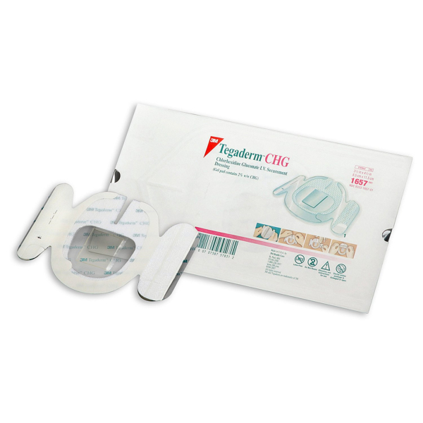 TEGADERM 1657R CHG διαφανές αυτοκ. επίθεμα με Χλωρεξιδίνη 8,5x11,5cm ...