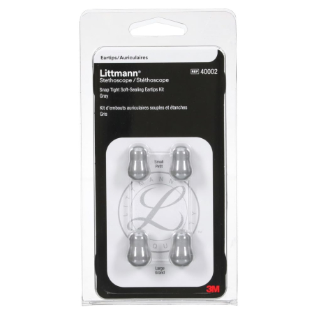 3M™ Littmann Κιτ Ελιές Μαλακές Κουμπωτές, Γκρι, Μεγάλες και Μικρές, 40002