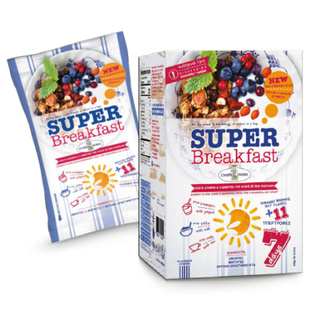 SUPER BREAKFAST ΕΒΔΟΜΑΔΑΣ (7x50g) ΝΙΦΑΔΕΣ ΒΡΩΜΗΣ ΜΕ ΑΠΟΞΗΡΑΜΕΝΕΣ ΥΠΕΡΤΡΟΦΕΣ