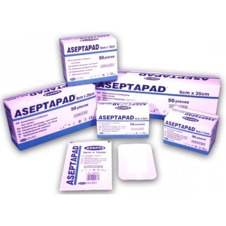Aseptapad Γάζα Αυτοκόλλητη 10cm x 9cm
