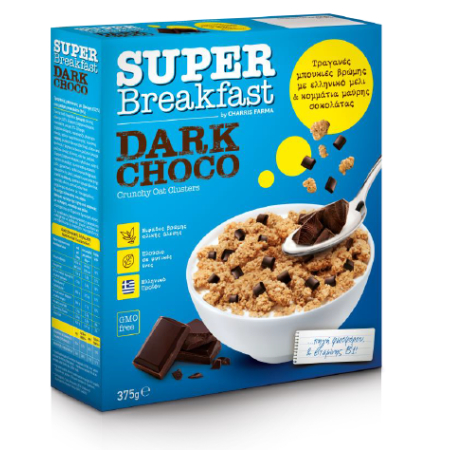 SUPER BREAKFAST ΜΠΟΥΚΙΕΣ ΒΡΩΜΗΣ ΜΕ ΜΑΥΡΗ ΣΟΚΟΛΑΤΑ 375 gr